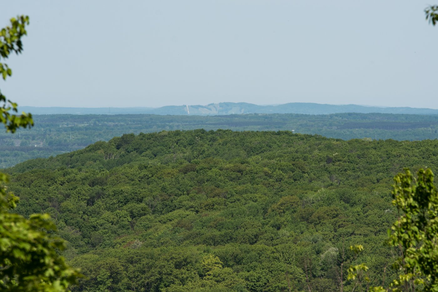 Manistee National Forest overlook looking northwest toward Crystal Mountain, Michigan