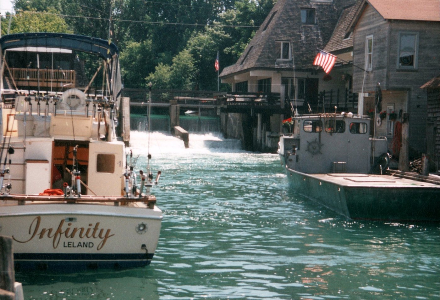 Historic Fishtown on the Leland River in Leland, Michigan