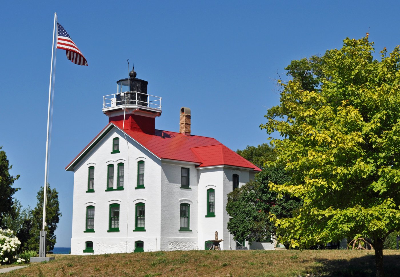 Grand Traverse Lighthouse in Leelanau State Park, north of Northport, Michigan