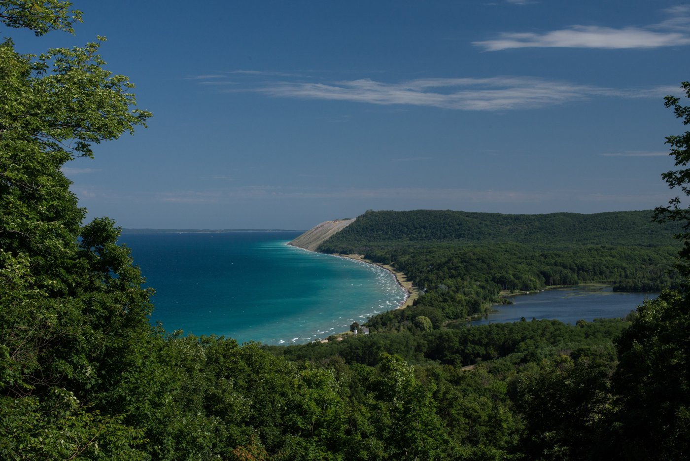 Empire Bluffs overlook in Sleeping Bear Dunes National Lakeshore at Empire, Michigan