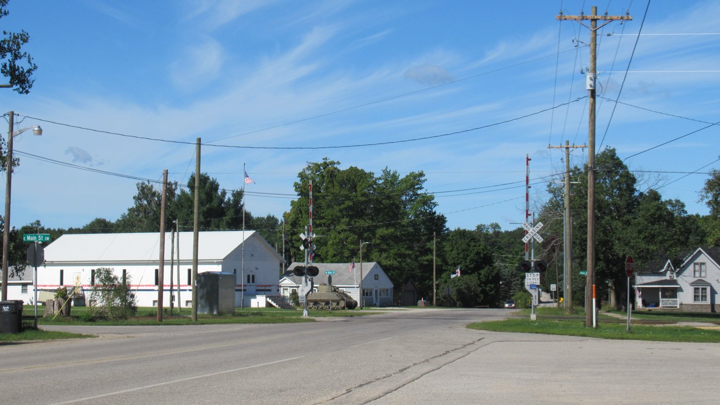 The center of South Boardman, Michigan